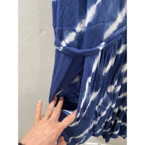 Designhistory  short jumpsuit Womens Nautical blue and white size 2X tie dye - Picture 4 of 7